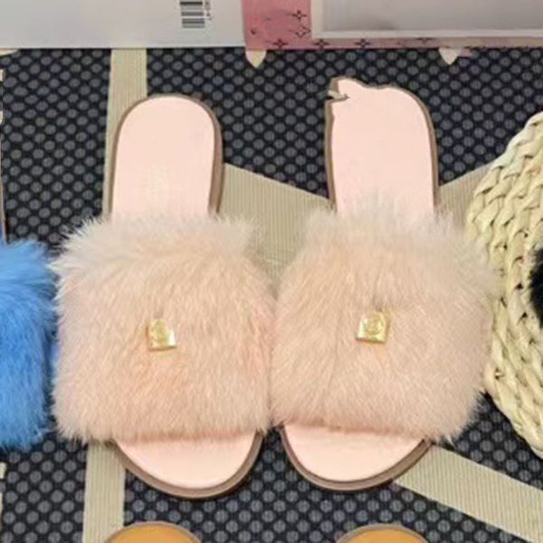 

authentic wool fur slippers womens sandals ladies fashion designer fluffy fuzzy slippers winter office casual sneaker shoes mule rubber flip, Black