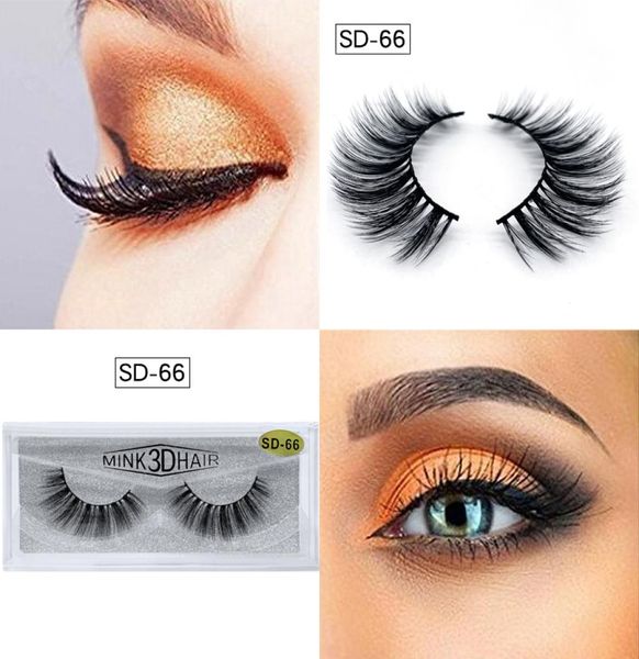 

selling sd series 100 handmade 3d real mink eyelash natural silk faux mink eyelashes 530493