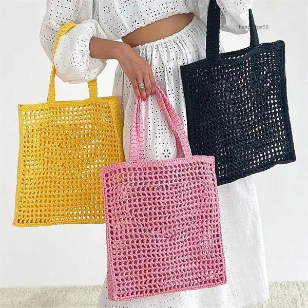 

2023 new women men luxury bag designer raffia straw summer weave fashion beach bags clutch tote crossbody purse hollow out handbag travel br