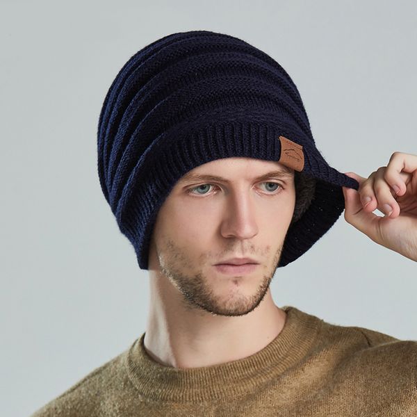 

fashion designer jewelry men's and women's knitted hats, couples' woolen hats, neutral warm hats versatile scarf, hat & glove, Blue;gray