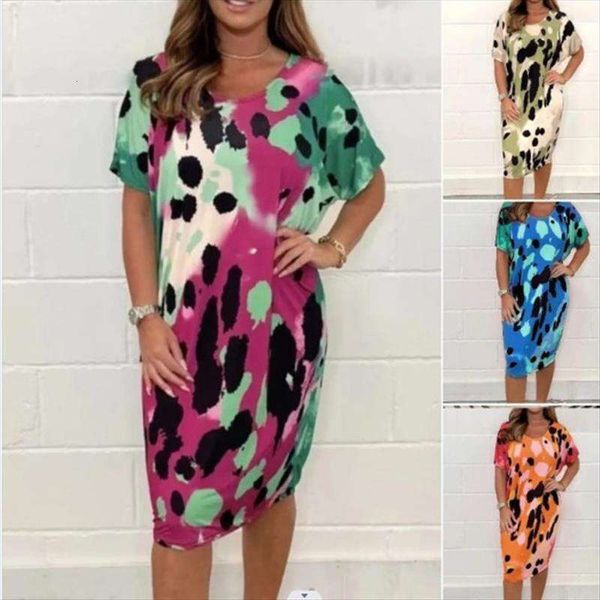 

womens style summer leopard print loose casual dress, Black;gray