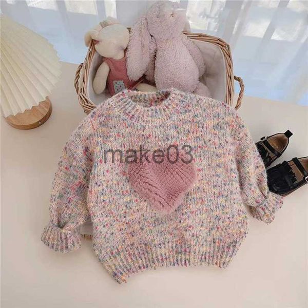 

cardigan little girl's threedimensional love color sweater children's clothing autumn winter girls' fashion sweet knitted swe, Blue