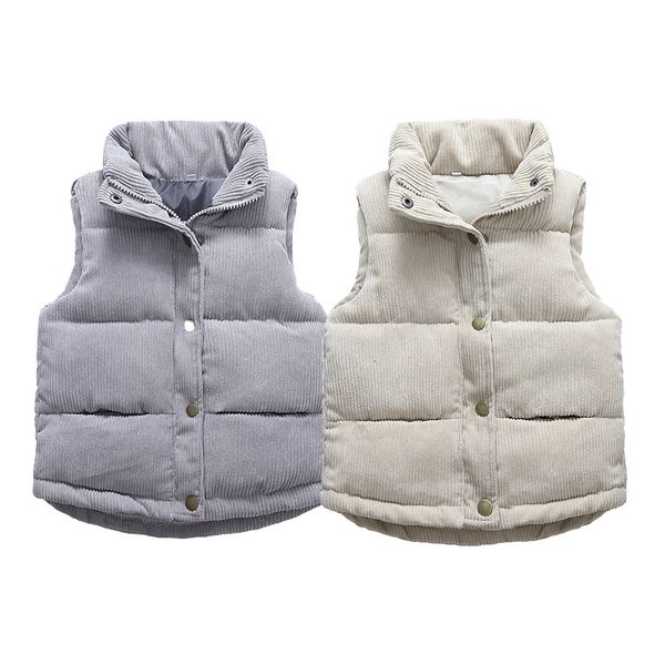 

jackets 2023 children warm thicken vest baby cotton waistcoat kids outerwear coat clothing boys girls brand 230731, Blue;gray