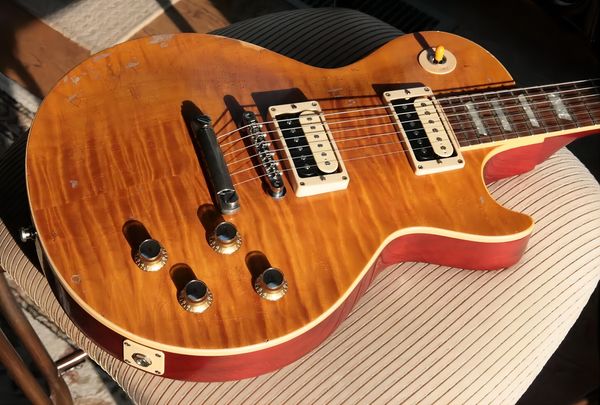 

custom slash 5 afd murphy aged signed appetite for destruction flame maple lp guitar