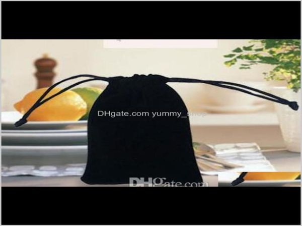 

velvet black pure color woman vintage drawstring for gift diy handmade packaging k15mm pouches ixrf02539107, Pink;blue