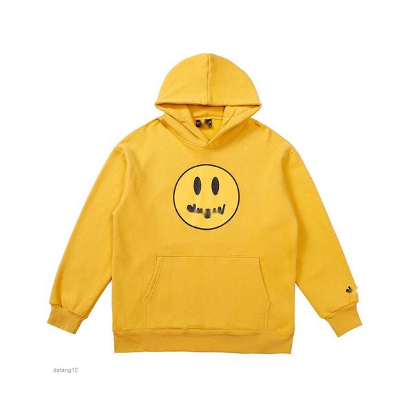 

draw hoodie winter cotton men and women drew smile face simple sweatshirts causal plain o-neck hoody soft streetwear young lovers d clothing, Black
