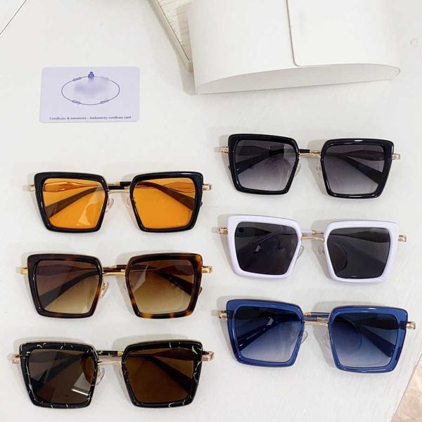 

2023 new luxury designer p family's new square sunglasses stars in men's and women's sunglasses fashion spr55zs, White;black