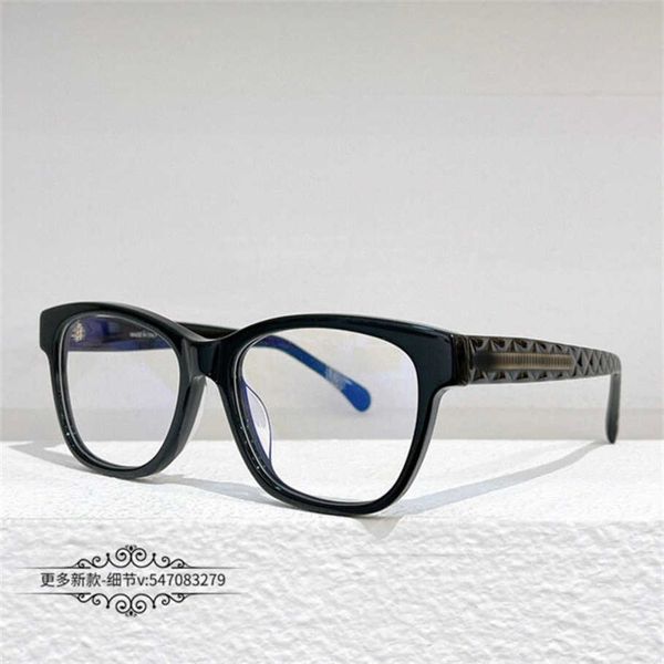 

2023 new luxury designer sunglasses wanghong's same box glasses frame letter legs can paired with myopic women's ch3443 plain and, White;black