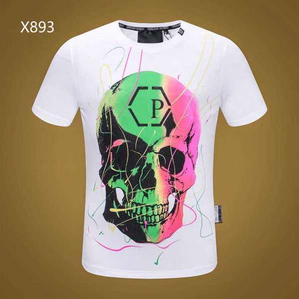 

t-shirt designer skull pictures summer men's high-end t-shirtg34a, White;black