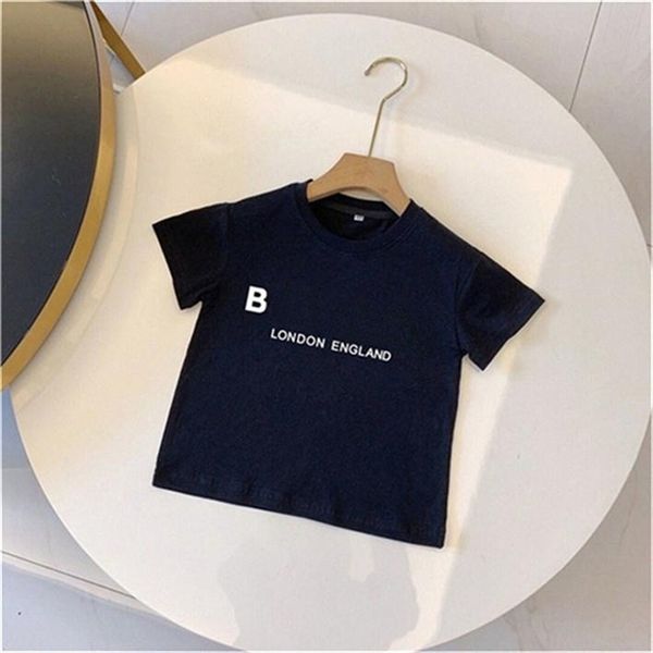 

children's men's and women's short-sleeved t-shirt children's summer 2023 children's new loose summer trend size 90, Blue
