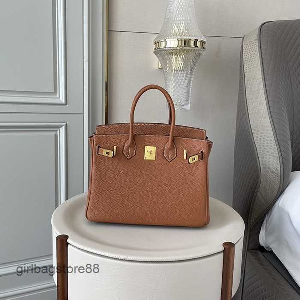

birkins classic first designer layer lady leather bag tote large birkins handbag bags hreme cowhide lychee grain capacity women's pure