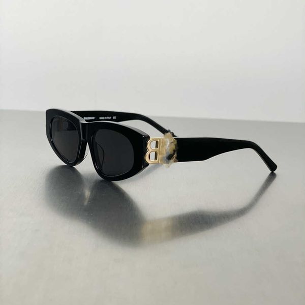 

new luxury designer 2023 new high version double b cat's eye sunglasses women's face small french style sunglasses bb, White;black