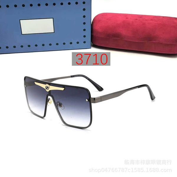

2023 luxury designer sunglasses new fashion square frameless men's and women's trend sunglasses 3710 cycling glasses, White;black
