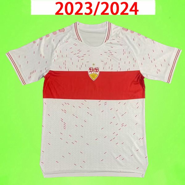 

23 24 vfb stuttgarts soccer jerseys 2023 2024 home away kalajdzic didavi maillots de foot silas gonzalea mangala football shirt kits s-2xl w, Black;yellow
