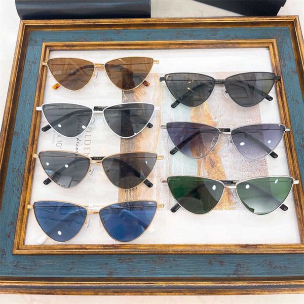 

2023 new luxury designer triangle cat's eye ins tide wind sunglasses anti ultraviolet street pgraphy sunglasses bb0193, White;black