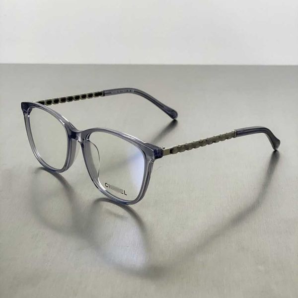 

2023 new luxury designer sunglasses mirror 3409 glasses frame sheepskin chain can matched with myopia flat mesh red same style plain face an, White;black