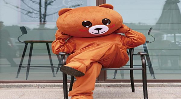 

teddy bear mascot costume suit halloween funny party game dress outfits clothing advertising carnival xmas easter9066712, Red;yellow