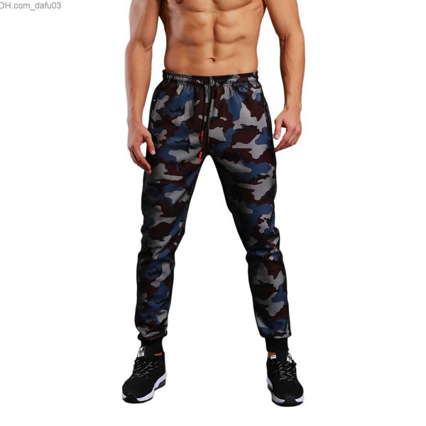 

men's jeans new mens pants clothing camouflage trousers men sports casual quick drying fitness tied feet trousers oversize pants large, Blue