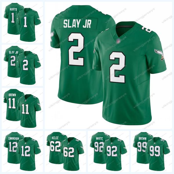 

jerseys philadelphia''eagles''1 jalen hurts 62 jason kelce 11 a.j. brown 6 devonta smith 26 miles sanders 20 brandon gra, Black;red