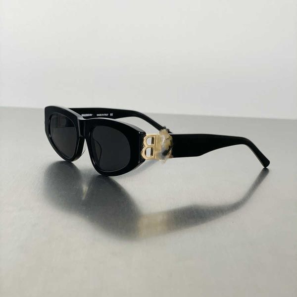 

new luxury designer 2023 new high version double b cat's eye sunglasses women's face small french style sunglasses bb, White;black
