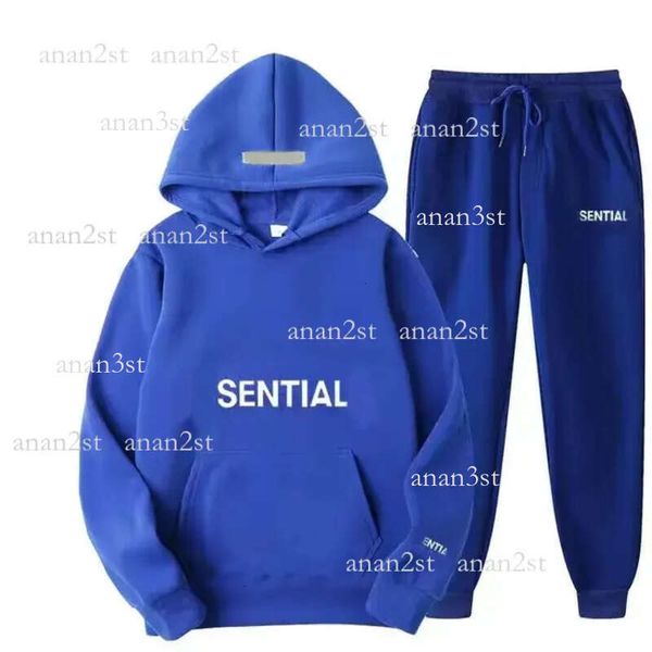 

mens womens tracksuit fashion ess sweatsuit men two piece 22 colors hiphop trousers male streetwear womens zipper letter printx, Gray