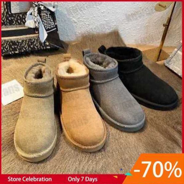 

boots women classic ultra mini boot platform chestnut snow matte fur suede sheepskin wool comfort winter fall designer ankle bootiesugg dgfh, Black