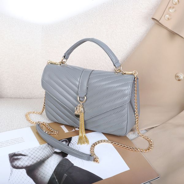 

fashion brand leather women's tote bag crossbody bag luxury fringe bag classic chain bag