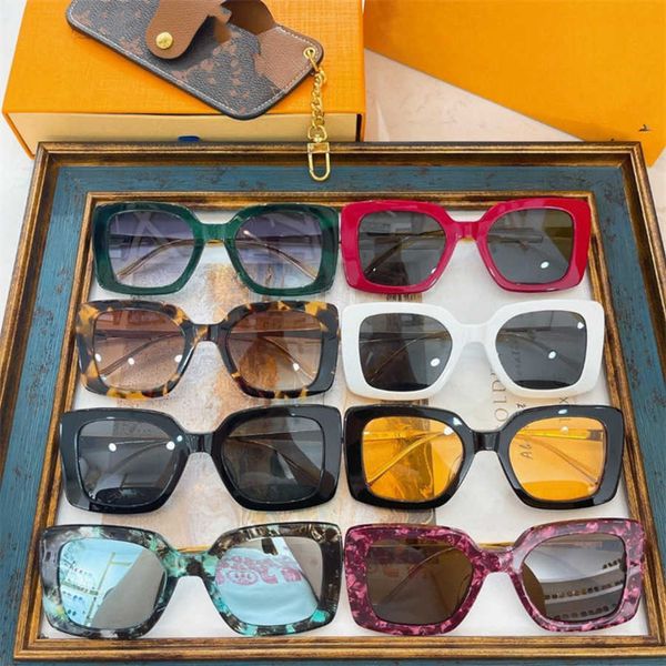 

2023 new luxury designer types plate trendy women's net red the same style of fashion street p personality box sunglasses male z0867, White;black