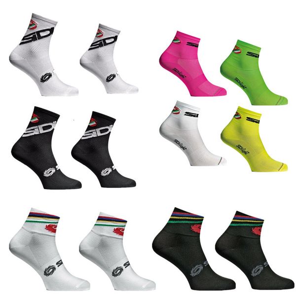 

sports socks outdoor bike pro breathable racing men and women road cycling calcetines ciclismo hombre 230801, Black