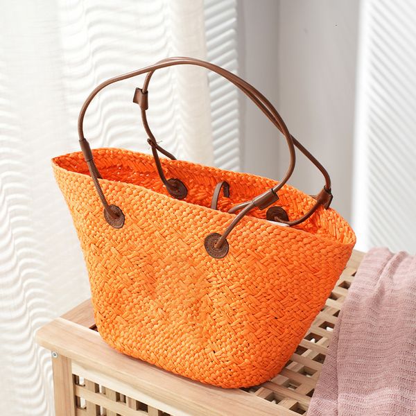 

evening bags summer straw woven large capacity women bag 2023 versatile shoulder fashion tote beach 230731