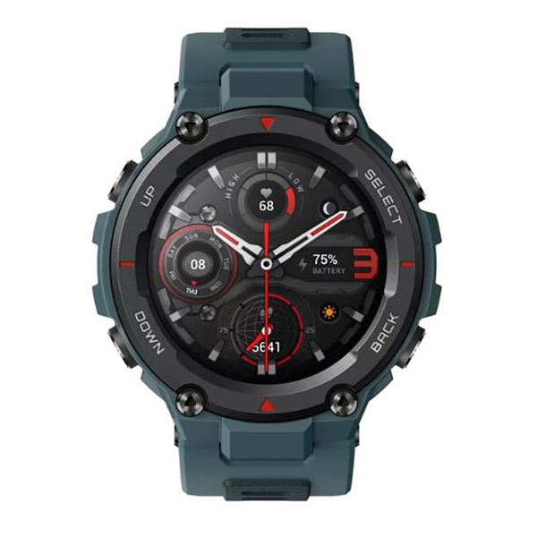 

t-rex pro smart watch: rugged outdoor gps fitness watch - blue
