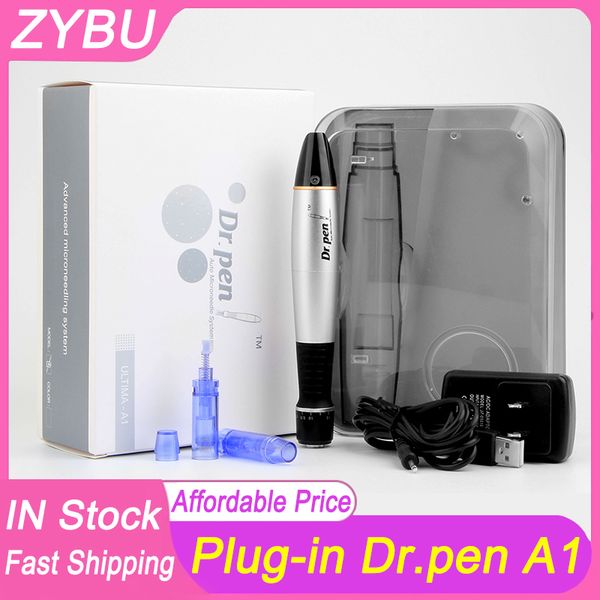 

wired dr.pen plug in a1-c electric derma pen micro needle pen meso kits derma roller pen with cartridges key switch version skin care tools