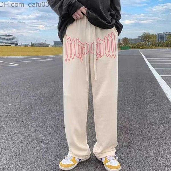 

men's jeans men's jeans y2k men pants joggers sweatpants korea style high street casual wide leg straight baggy letter print overs, Blue