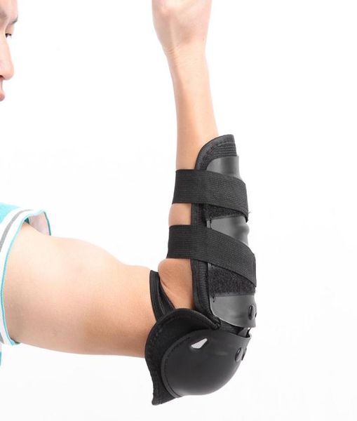 

knee braces elbows pads motorcycle mtb bicycle cycling riding sport safety adjustable knee elbows pads protective gear2541623, Black;gray