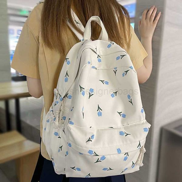 

style new girl flower travel book cute printing school bag notebook university fashion women kawaii bagstylishdesign