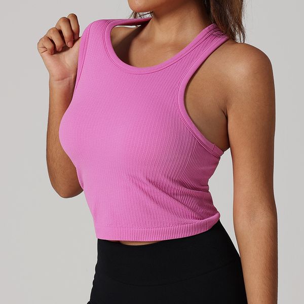 

womens t shirts knits tees regular cropped tank vest double layer high elastic moisture absorption and sweat removal running gym shirts wit