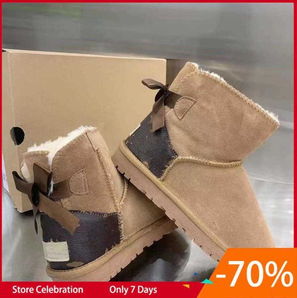 

boots tasman slipper tazz winter snow boots sheepskin women fur ankie boot op24 women's high with velvet boots short tube warm cotton, Black