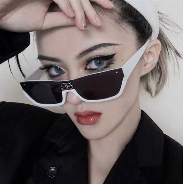 

2023 new luxury designer b's conjoined women's ins one-piece lenses sunglasses men's fashion bb0081s, White;black