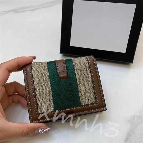 

designer wallet fashion short card holder card bag canvas cowhide material with box size 11 5 8 5 3cm313e, Red;black