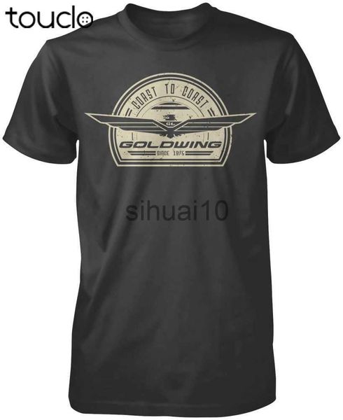 

men's t-shirts japan motorcycle riding street apparel gold wing gl1800 gl 1800 goldwing new men's t-shirt retro collection tee shi, White;black