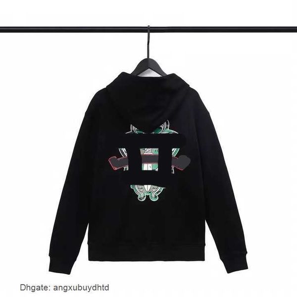 

designer ch men's hoodie colorful cross sanskrit print men's and women's sweatshirt autumn/winter casual coat horseshoe graff, Black