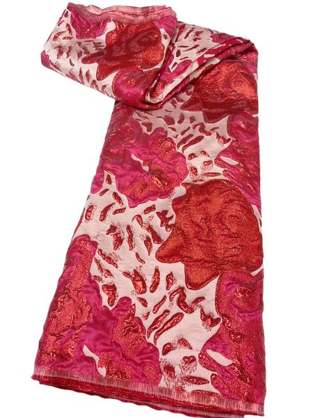 

jacquard 2023 ladies 5 yards dentelle african woman lace fabric garment wedding dinner party damask dress sewing clothing brocade outfit new, Black;white