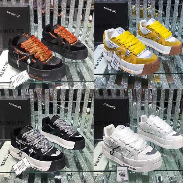 

naked wolfe designer shoes snatch sneakers kosa sliders men shoe sinner hyde heidy city sneaker platform trainer, Black