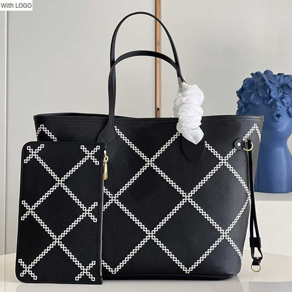 

2023 new 9a l bag designer tote bag luxury shoulder handbag genuine leather underarm bag level replication composite bags 31cm wl015, Black