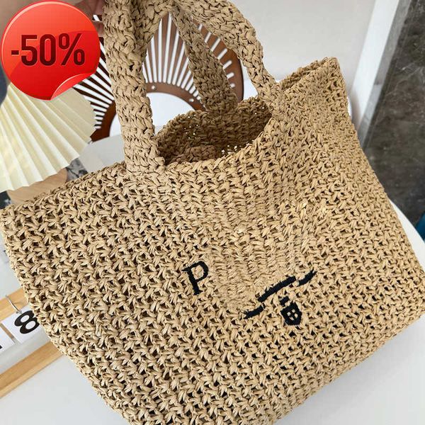 

beach designer bag luxury tote crochet classic shopping handbags womens palin and letter handbag ladies sac
