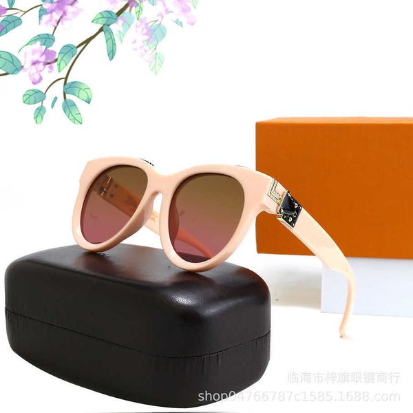 

2023 new luxury designer trendy polarized for women colorful and versatile glasses mesh red cat eye sunglasses 6096, White;black