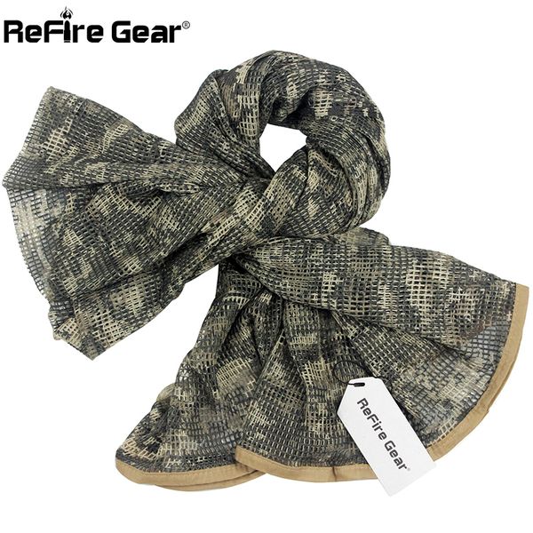 

scarves refire gear arab military tactical mesh scarf men us army soldiers combat camouflage conceal camo shawl veil 190cm 230801, Blue;gray