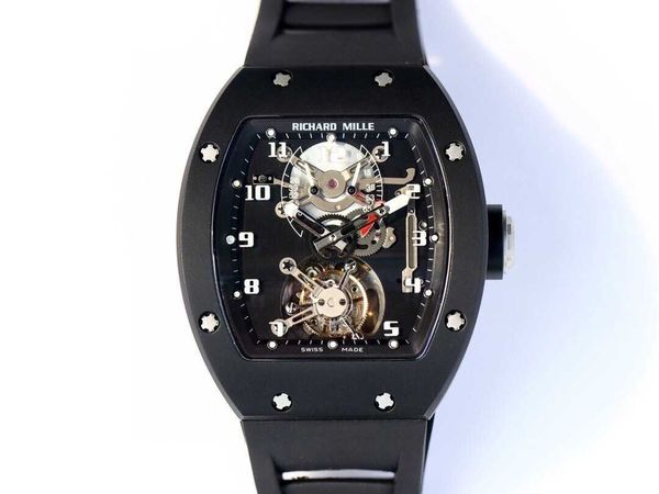 

rm001 real tourbillon watch fantasic superb men wrist watches fum8 high-end quality mechanical uhr all ti case montre richar luxe reloj homb, Slivery;brown