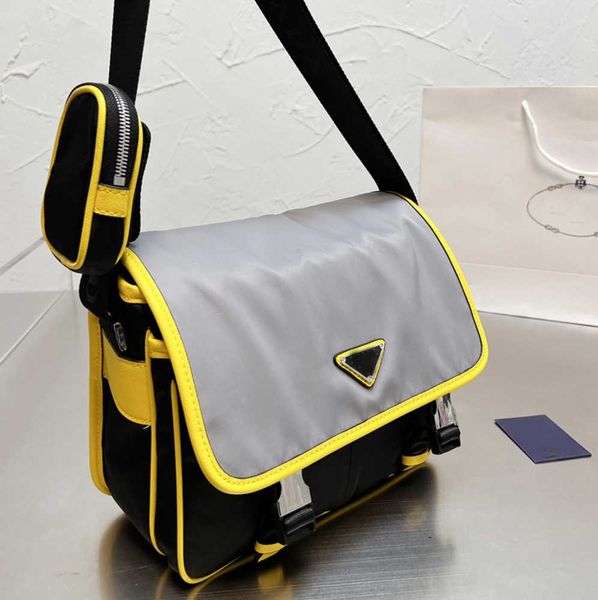 

men shoulder bags nylon handbags messenger bag with removable pouch fashion letter adjustable jacquard shoulders strap two side buckles larg