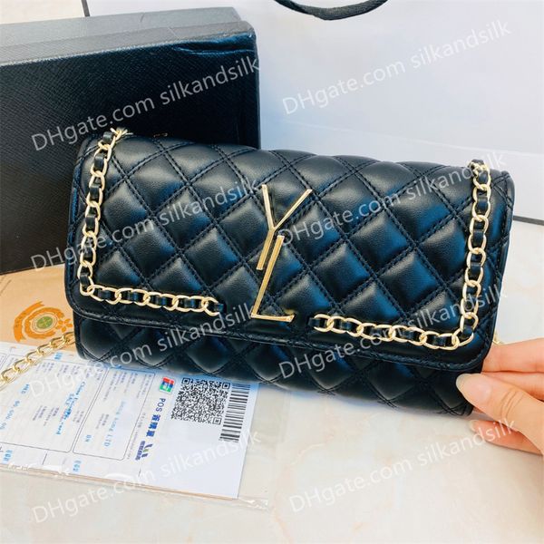 

designer cross body bags small bags envelops luxury develops vintage bag single shoulder bag womens handbag thread metal chain stripe diamon